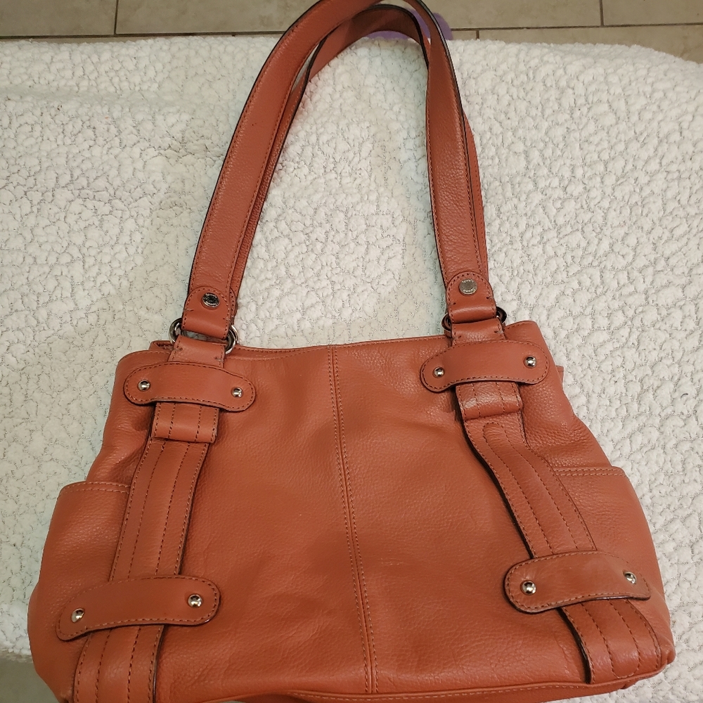 Like New Tignanello Leather Purse - Rust Orange Color